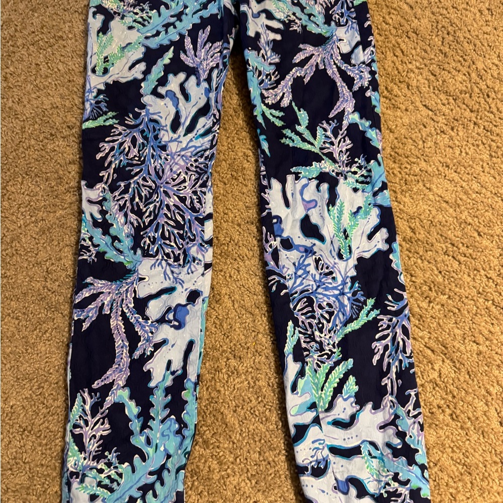 Colorful Coral Print Pants